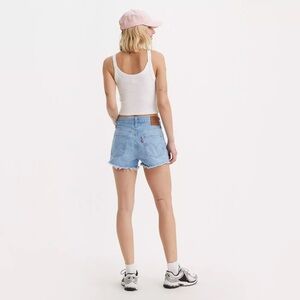 Levi's Premium 501 ORIGINAL FIT HIGH RISE WOMEN'S SHORTS Luxor Heat Light Wash‎
